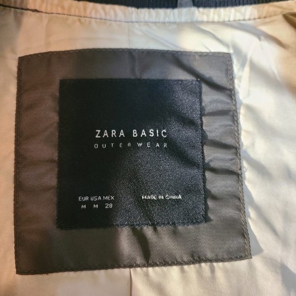 Zara Basic Outerwear Women's Fall Military Bomber Quilted Jacket size M - Picture 11 of 16